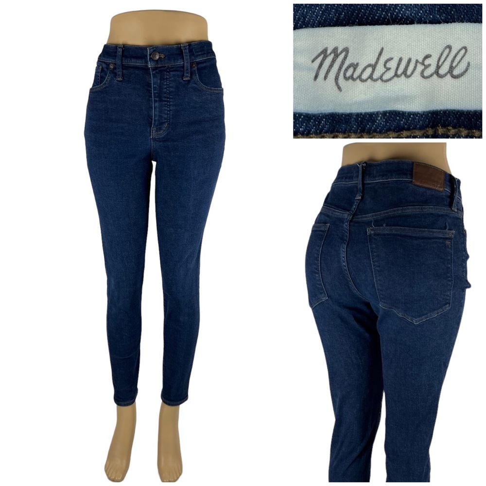 Madewell Womens 31 x 28 (actual) Jeans 9” Mid Rise Skinny Cotton Blend Size 30